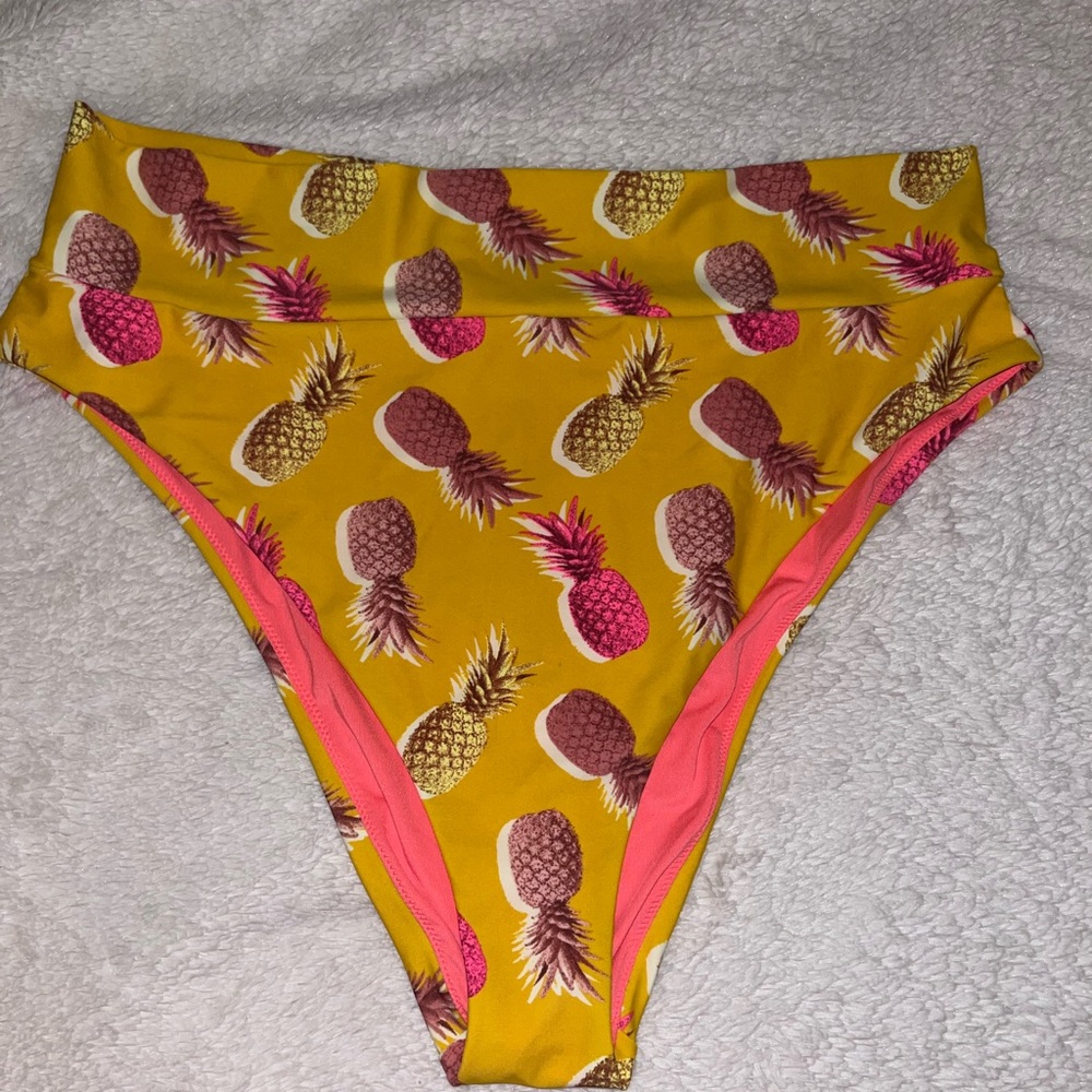 High waisted aerie pineapple bikini